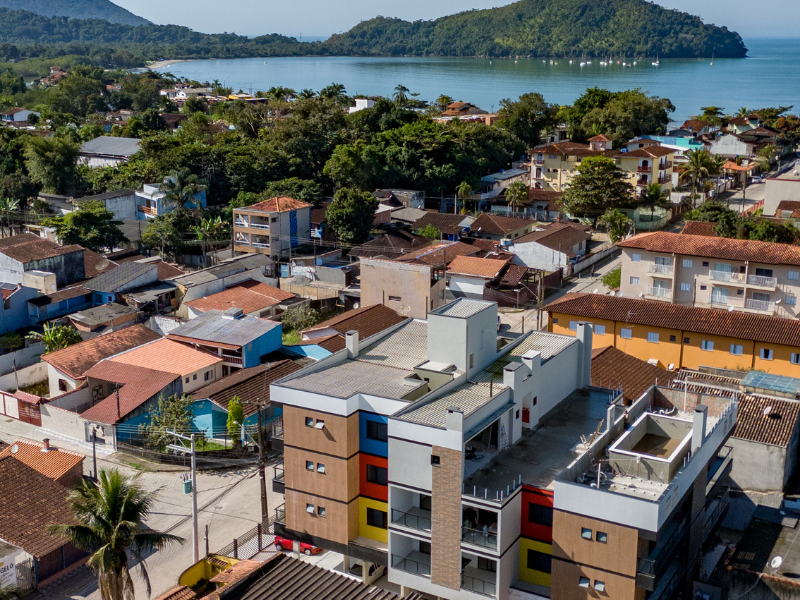 Fachada com vista para o mar