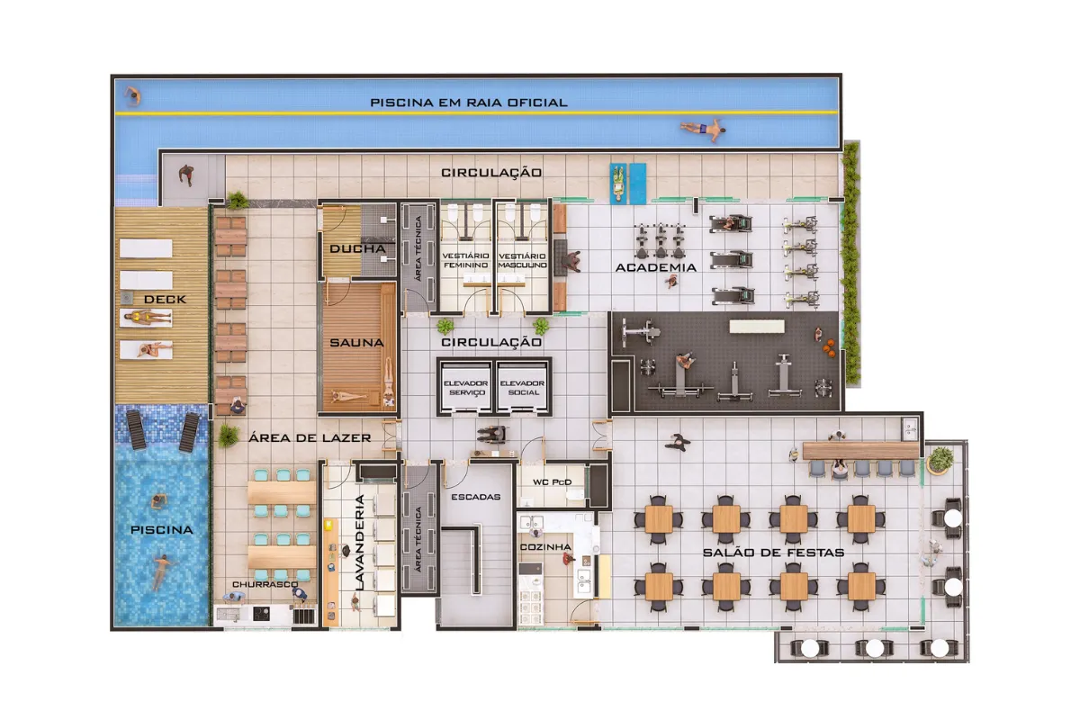 Planta pavimento de lazer — Privileged View